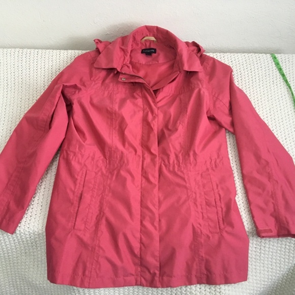 LAND'S END ROSE COLOR WOMANS RAIN JACKET SIZE MEDIUM - Picture 5 of 5